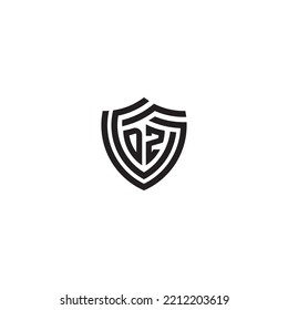 ZD abstract line shield concept in high quality professional design that will print well across any print media