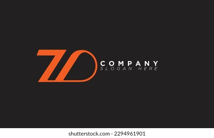 ZD Alphabet letters Initials Monogram logo DZ, Z and D