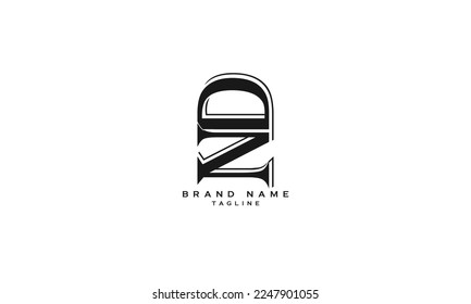 ZD, DZ, Abstract initial monogram letter alphabet logo design