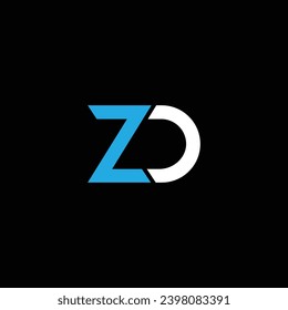 ZD or DZ abstract letter outstanding professional business awesome artistic branding company different colors illustration logo design.
