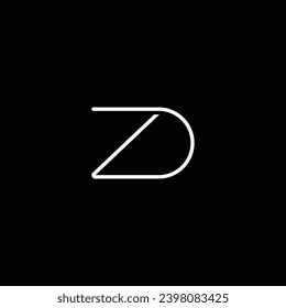 ZD or DZ abstract letter outstanding professional business awesome artistic branding company different colors illustration logo design.
