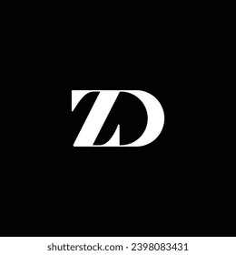 ZD or DZ abstract letter outstanding professional business awesome artistic branding company different colors illustration logo design.