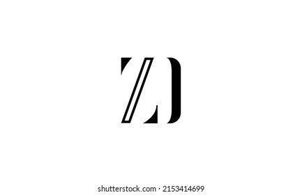 ZD, DZ Abstract Letters Logo monogram