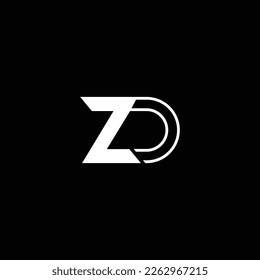 ZD or DZ abstract outstanding professional business awesome artistic branding company different colors illustration logo