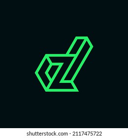 ZD DZ logo. the letter Z and D perfectly combined into a new, modern and original Logo