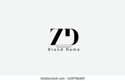 ZD DZ Z D abstract vector logo monogram template