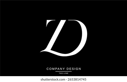 ZD, DZ, Z, D Abstract Letters Logo Monogram Font Icon Graphic Minimal