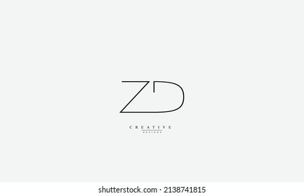 ZD DZ Z D vector logo design