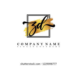 ZD Initial handwriting logo concept