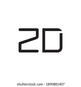 zd initial letter vector logo