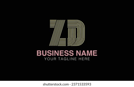 ZD initial logo | initial based abstract modern minimal creative logo, vector template image. luxury logotype , real estate homie . typography . initials 