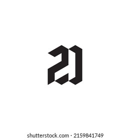 Cartas iniciales con logotipo ZD en un diseño profesional de alta calidad que se imprimirán en cualquier medio de impresión