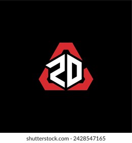 ZD Initial Logo Modernes und futuristisches Konzept für eSport- oder Gaming-Logo