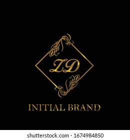 ZD Initial wedding logo template vector