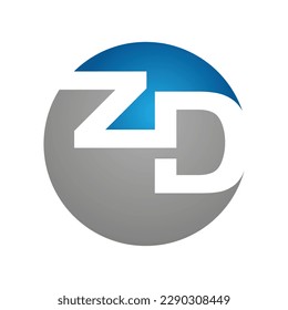 plantilla de logotipo de círculo de letras ZD 1