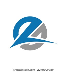 plantilla de logotipo de círculo de letras ZD