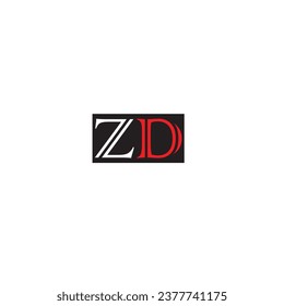 Logotipo de letra ZD diseño creativo con gráfico vector logotipo ZD simple y moderno