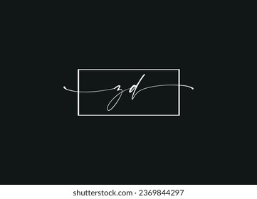 ZD  letter logo design and monogram logo