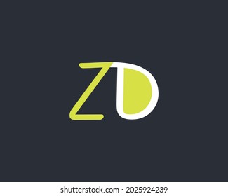 ZD Letter Logo Design Template Vector