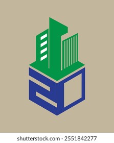 logotipo de letra de vetor hexágono em estado real zd