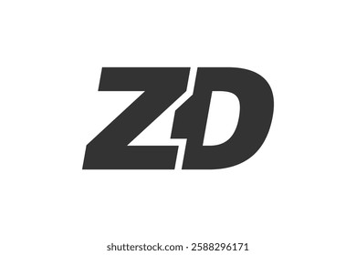 ZD Techno Editable Font Logo For Corporate Branding. Bold, Futuristic Design With Unique Typographic Ideas. Minimal Custom Type And Dynamic Letter Variations For Promotion, Printing, And Book Titles