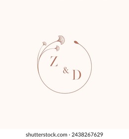 ZD wedding monogram logo designideas as inspiration