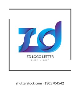 zd z d circle lowercase design of alphabet letter combination with infinity suitable as a logo for a company or business - Vector
