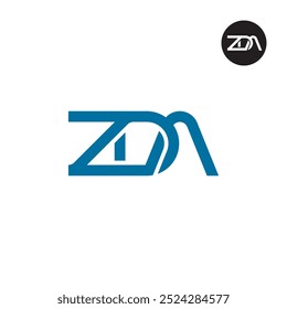 Design do Monograma da Letra do Logotipo ZDA