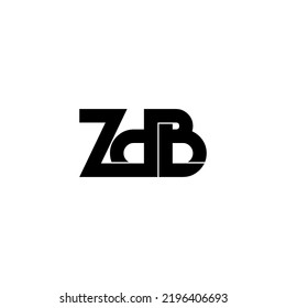 diseño de logotipo de monograma original de letra zdb