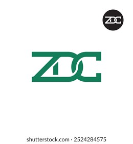 Diseño de monograma de letra de logotipo ZDC