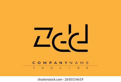 ZDD abstract letter design. Modern Business Logo Design With Abstract Typography and Contemporary Style