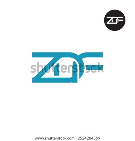 ZDF Logo Letter Monogram Design