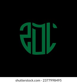 Diseño creativo del logotipo de la letra ZDL. Diseño único ZDL.

