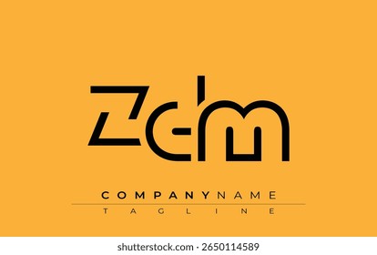 ZDM abstract letter design. Modern Business Logo Design With Abstract Typography and Contemporary Style