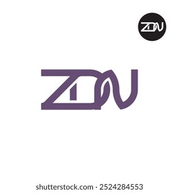 ZDN-Logo-Buchstabe Monogramm Design