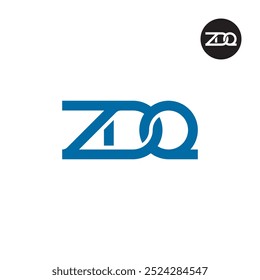 Diseño de monograma de letra de logotipo ZDQ