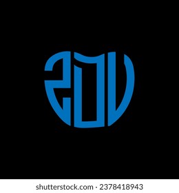 Diseño creativo del logo de la carta de ZDU. Diseño único de ZDU.
