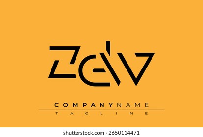 ZDW abstract letter design. Modern Business Logo Design With Abstract Typography and Contemporary Style