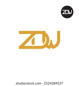 Design de Monograma de Letra de Logotipo ZDW