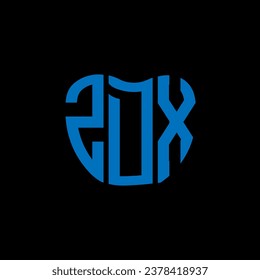 ZDX letter logo creative design. ZDX unique design.
