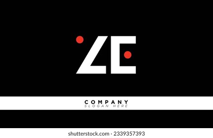 ZE Alphabet letters Initials Monogram logo EZ, Z and E