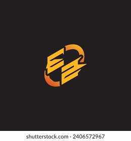 ZE combination letter unique initials logo esport for gaming team, youtube, twitch