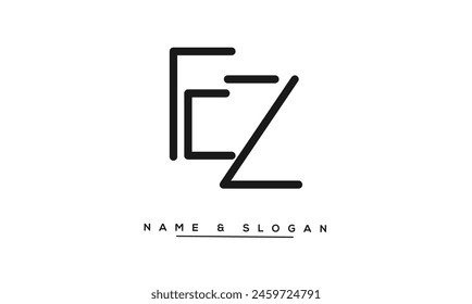 ZE, EZ Abstract Letters Logo Monogram