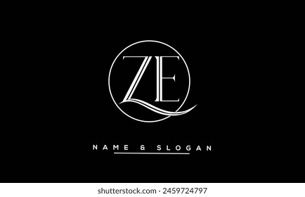 ZE, EZ Abstract Letters Logo Monogram