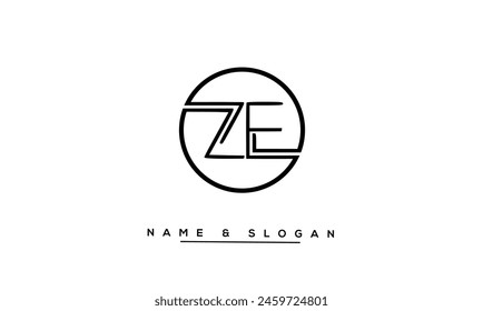 ZE, EZ Abstract Letters Logo Monogram