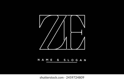 ZE, EZ Abstract Letters Logo Monogram