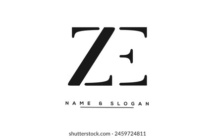 ZE, EZ Abstract Letters Logo Monogram