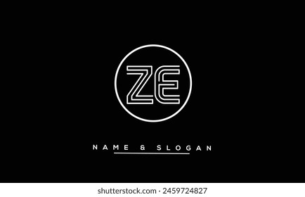 ZE, EZ Abstract Letters Logo Monogram