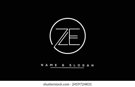 ZE, EZ Abstract Letters Logo Monogram