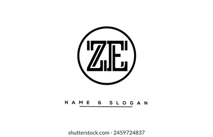 ZE, EZ Abstract Letters Logo Monogram